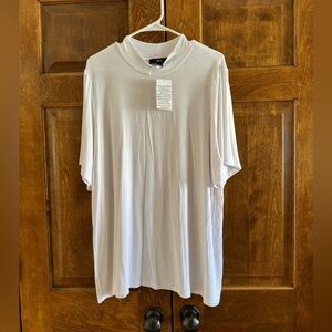 Brand New w/Tags Ellos White Mock Turtleneck Top - Women's Size 1X